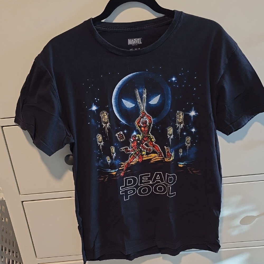 Marvel Black Deadpool Graphic Tee